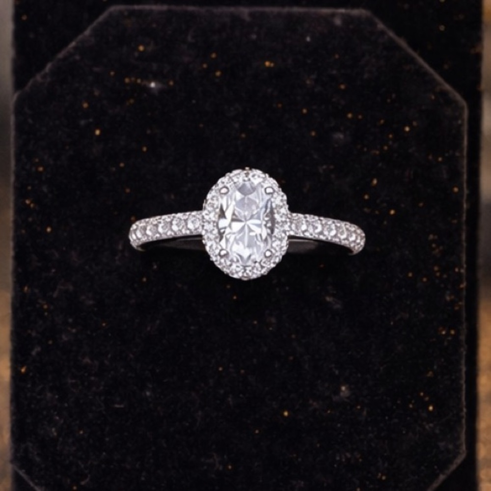 Moissanite- 925 Sterling Silver Diamond Ring 1.48CT VVS